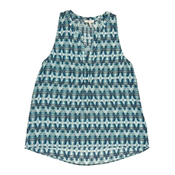 Joie Women's Geometric Sleeveless Silk Blouse Size Medium - Picture 1 of 5